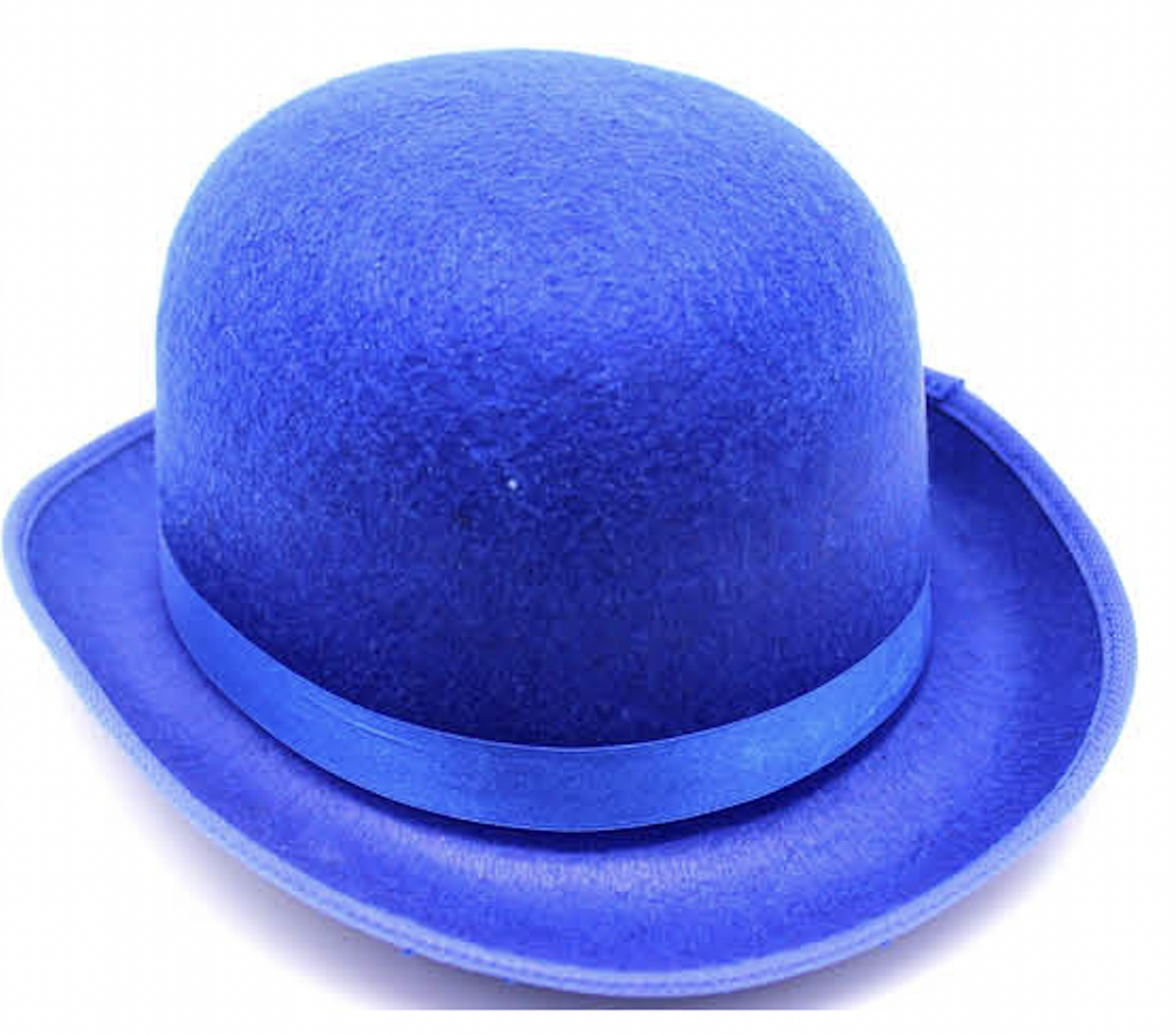 6x BOWLER HAT Party Vintage Costume Derby Felt Dance Halloween Bulk in Blue