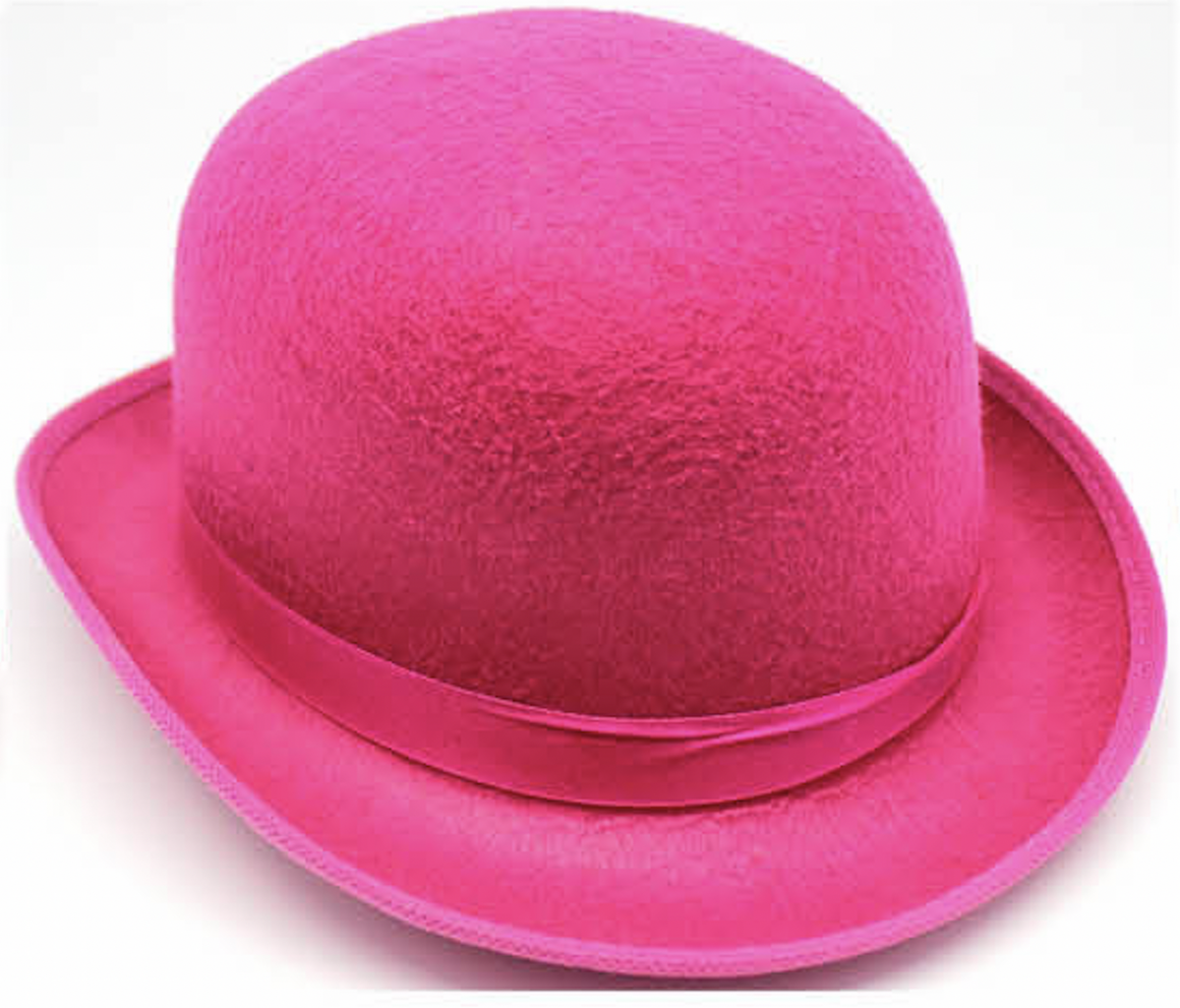 6x BOWLER HAT Party Vintage Costume Derby Felt Dance Halloween Bulk in Hot Pink