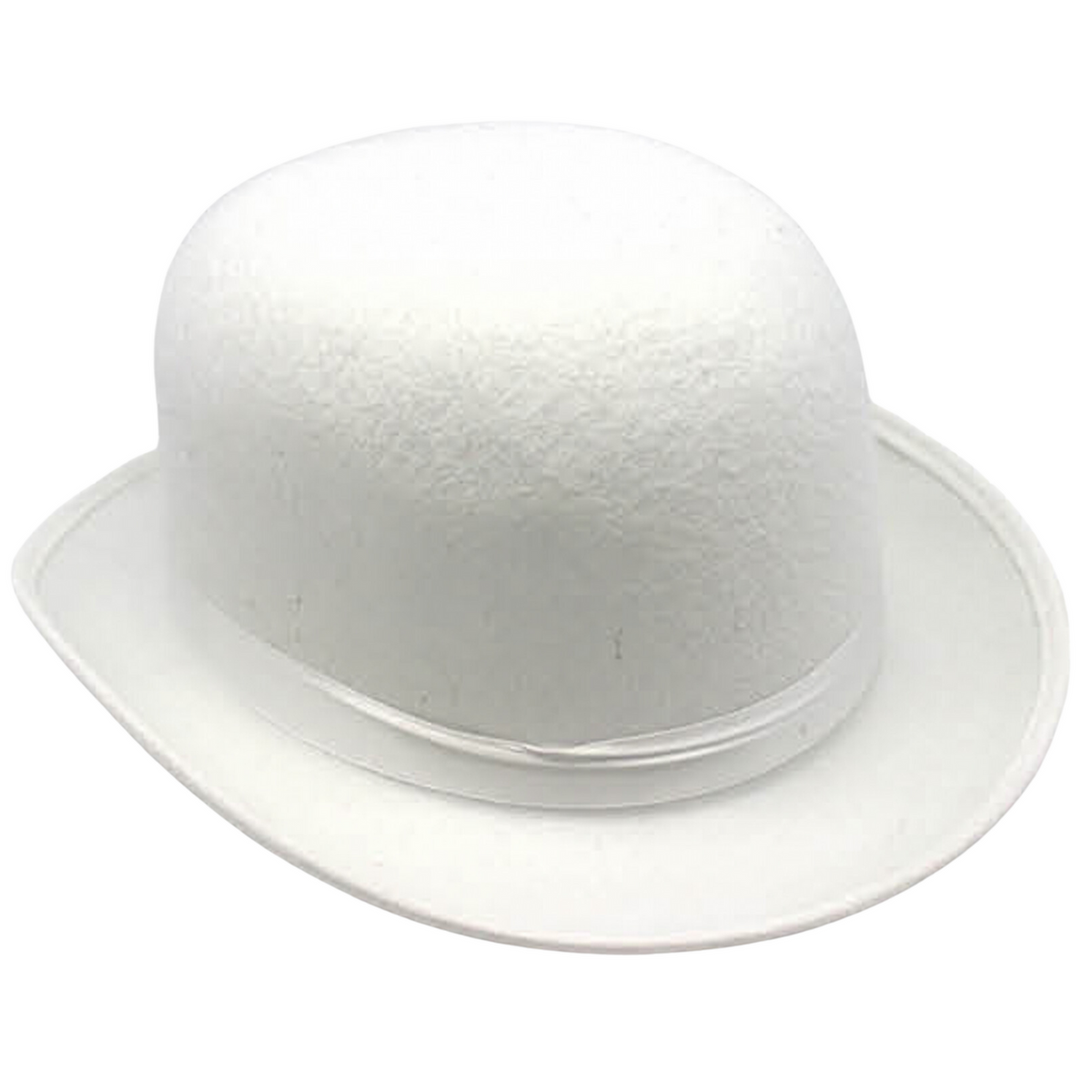 6x BOWLER HAT Party Vintage Costume Derby Felt Dance Halloween Bulk in White