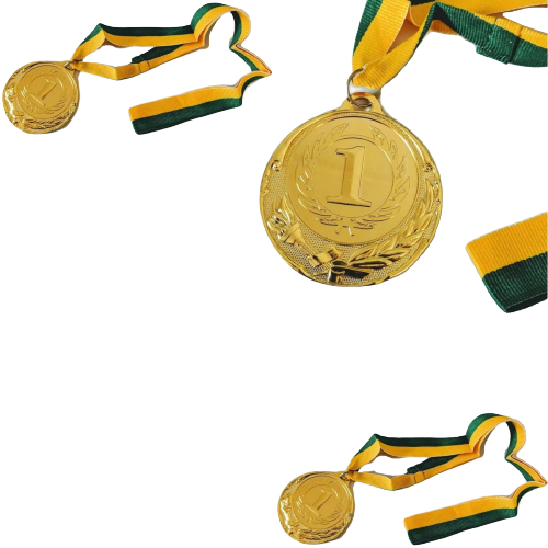 10x METAL WINNER GOLD MEDAL 1st Party Favours Sports Day 40cm Ribbon BULK-0