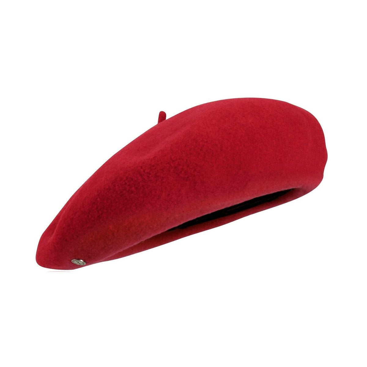 Laulhere The Iraty Cashmere/Wool Satin Lined Unisex Beret in Rouge Passion (One Size)