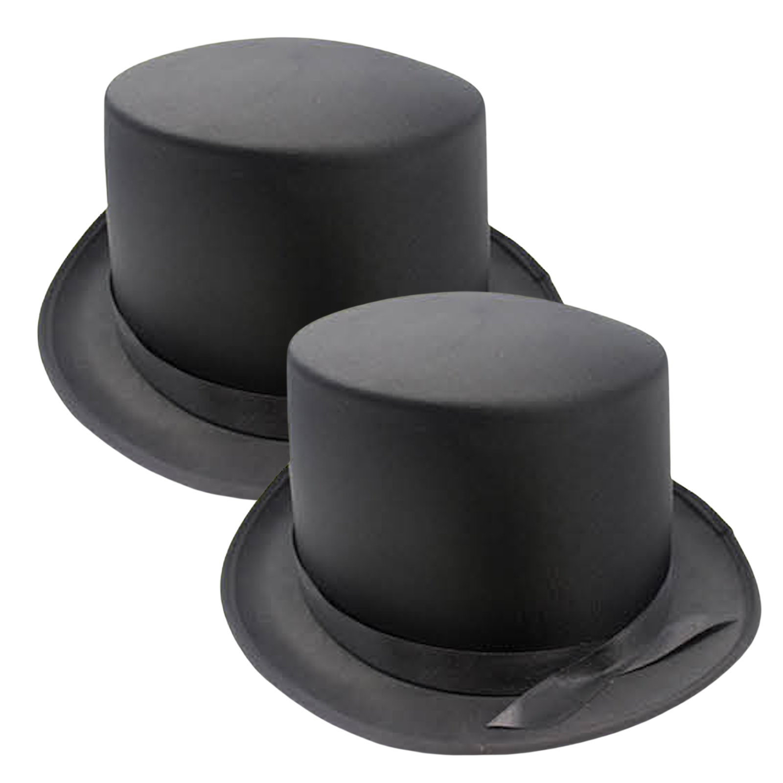 2x SATIN TOP HAT Costume Party Cap Fancy Dress Trilby Fedora One Size-3