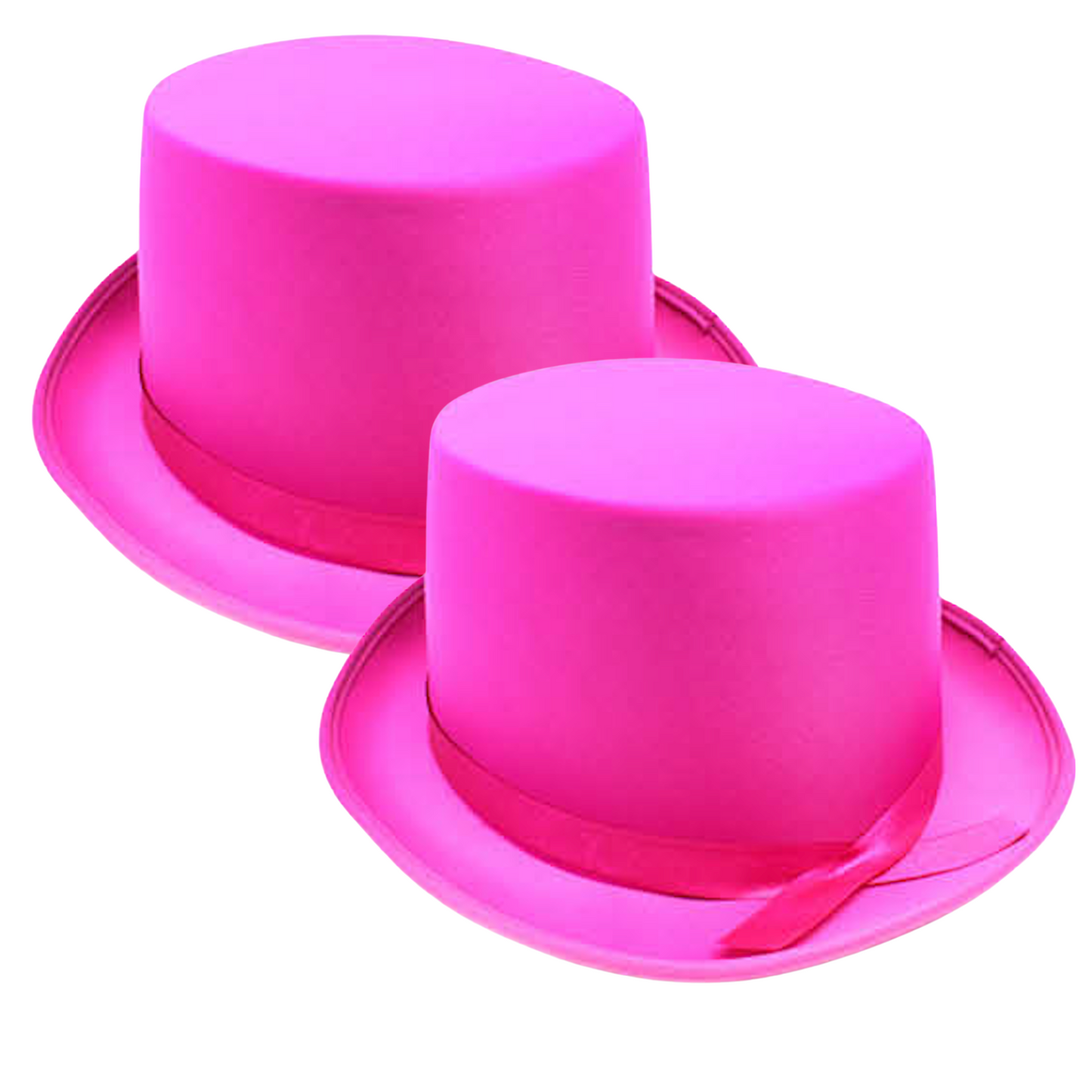 2x SATIN TOP HAT Costume Party Cap Fancy Dress Trilby Fedora One Size-6