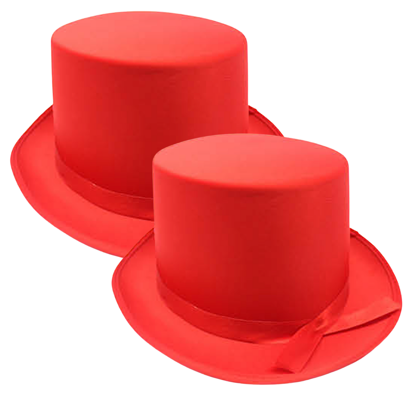 2x SATIN TOP HAT Costume Party Cap Fancy Dress Trilby Fedora One Size-10