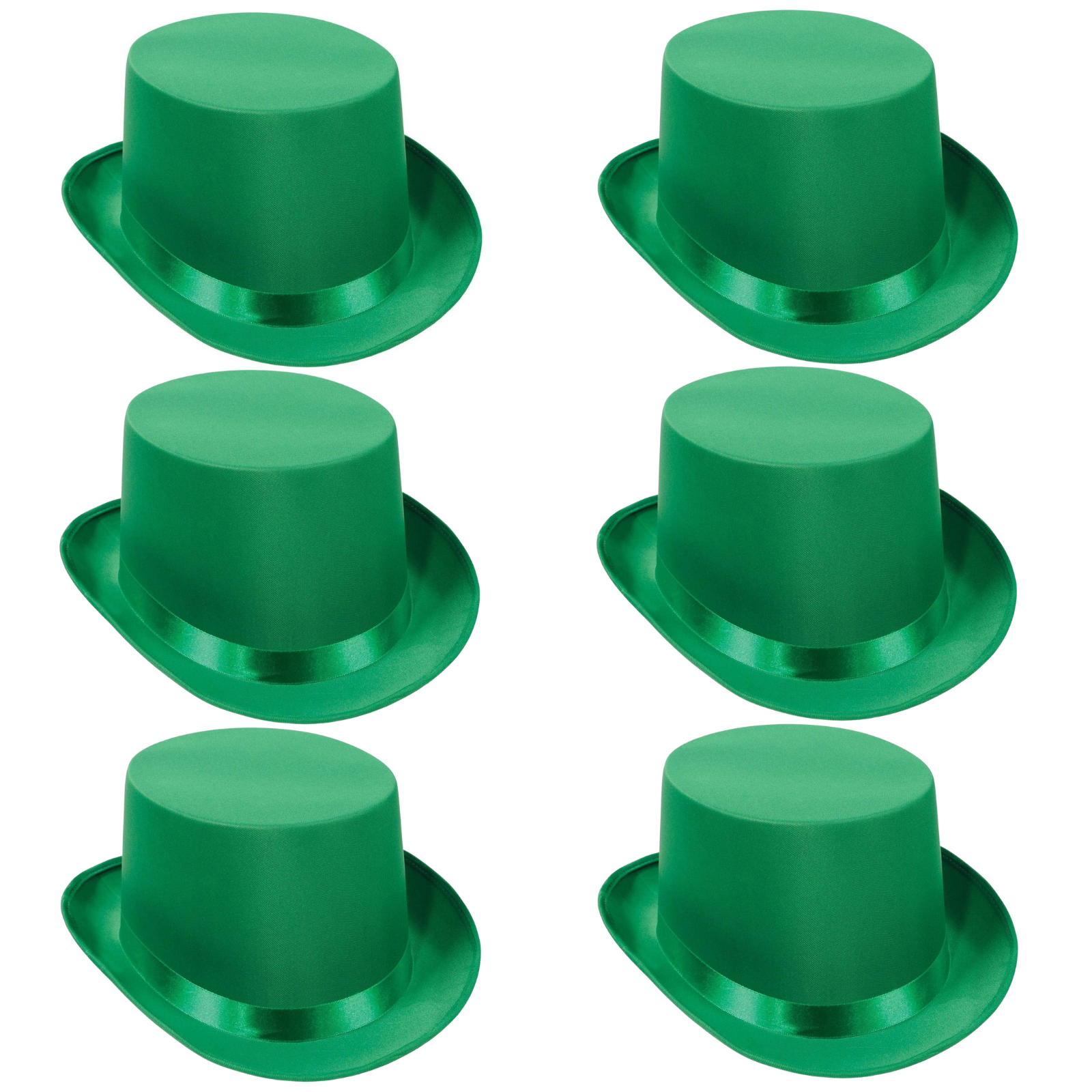 6x SATIN TOP HAT Costume Party Cap Fancy Dress Trilby Fedora One Size BULK-4