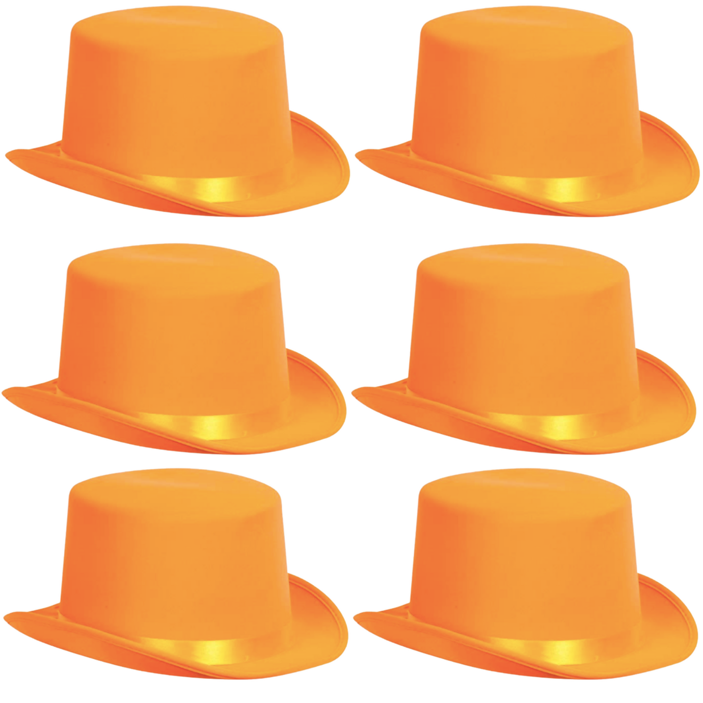 6x SATIN TOP HAT Costume Party Cap Fancy Dress Trilby Fedora One Size BULK-7