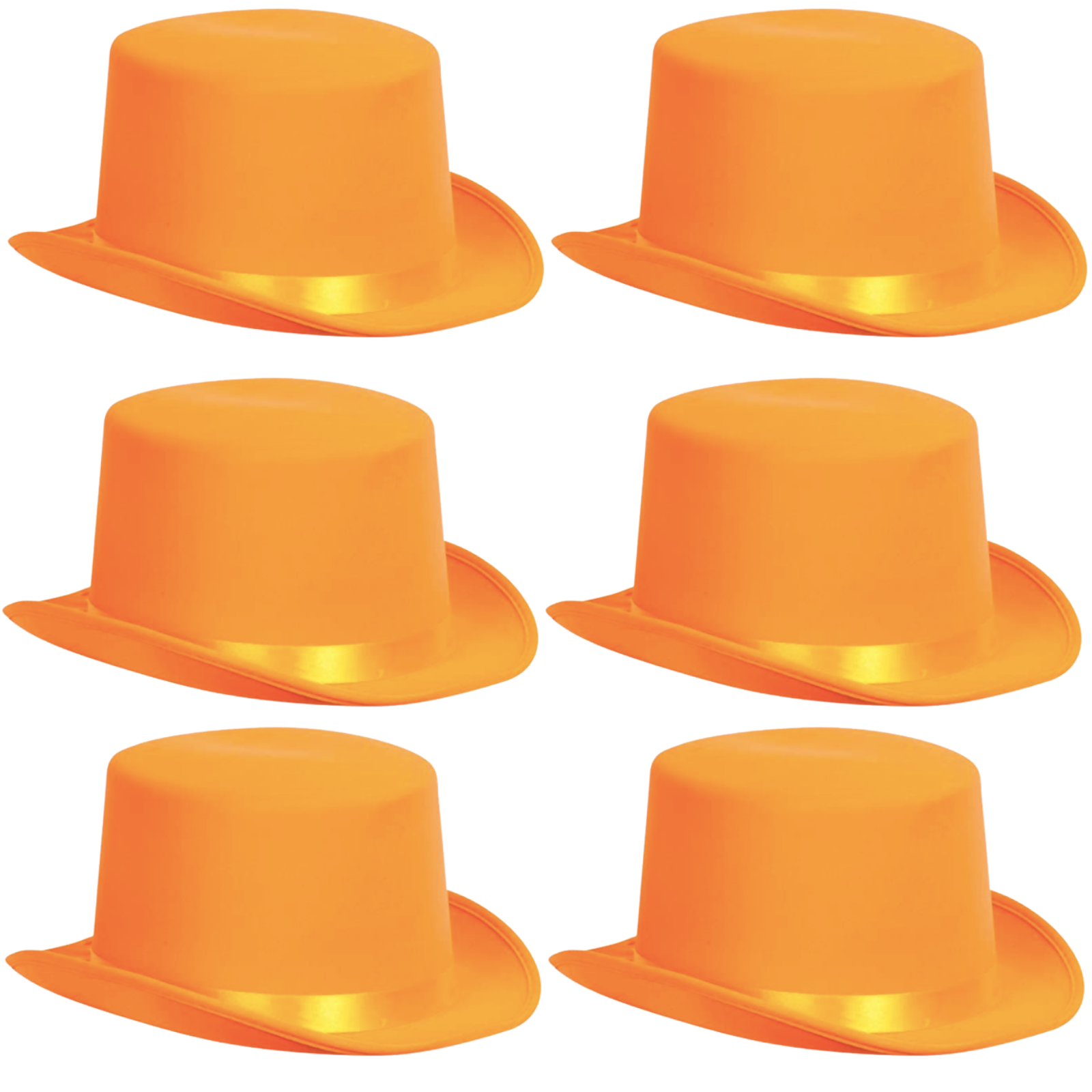 6x SATIN TOP HAT Costume Party Cap Fancy Dress Trilby Fedora One Size BULK-7