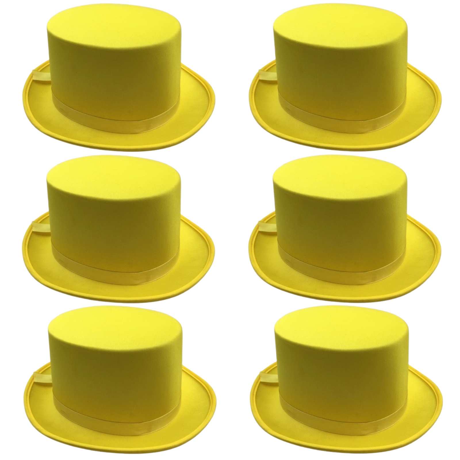 6x SATIN TOP HAT Costume Party Cap Fancy Dress Trilby Fedora One Size BULK-12