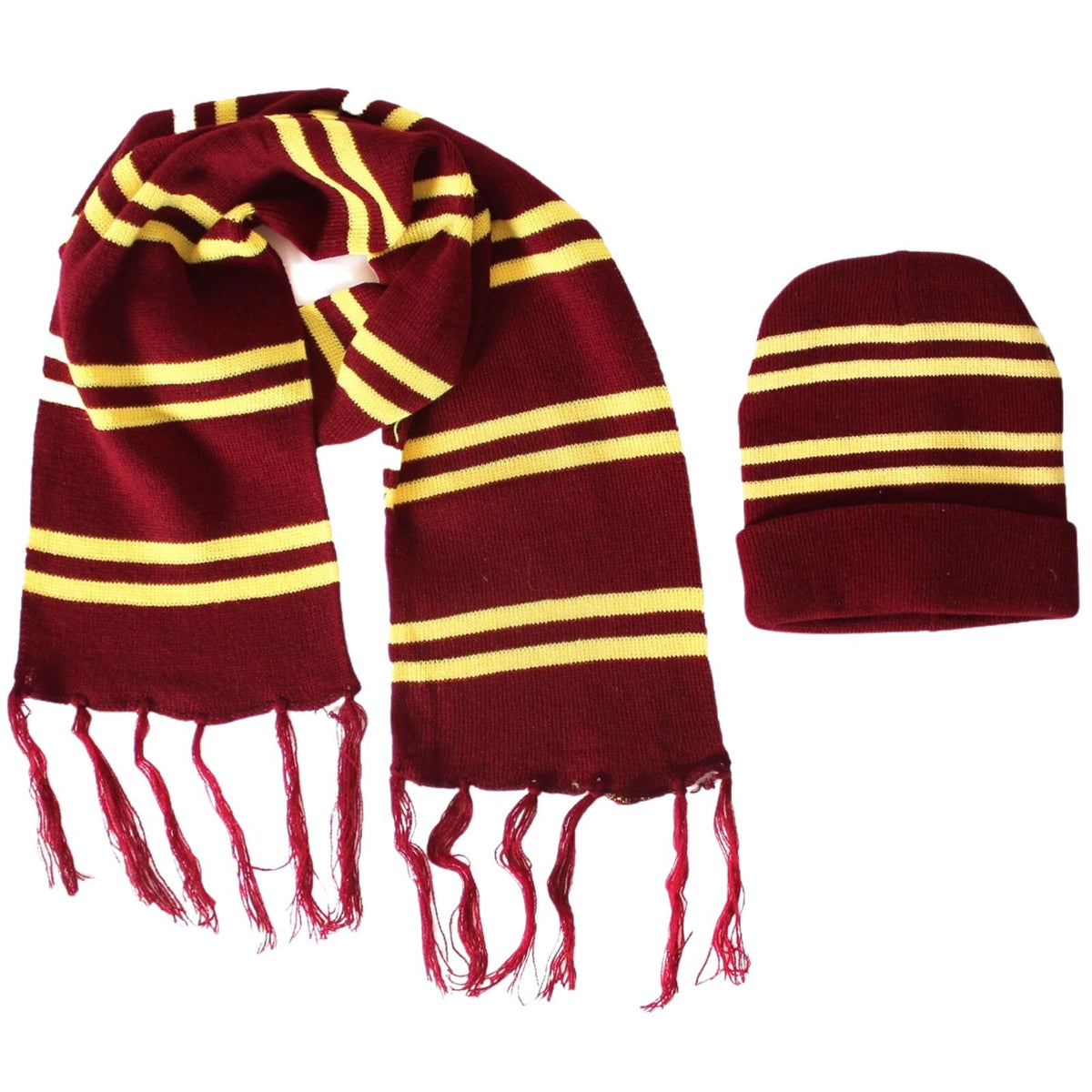 Wizard School Beanie Hat & Scarf Set Costume Accessory Halloween Fancy Dress