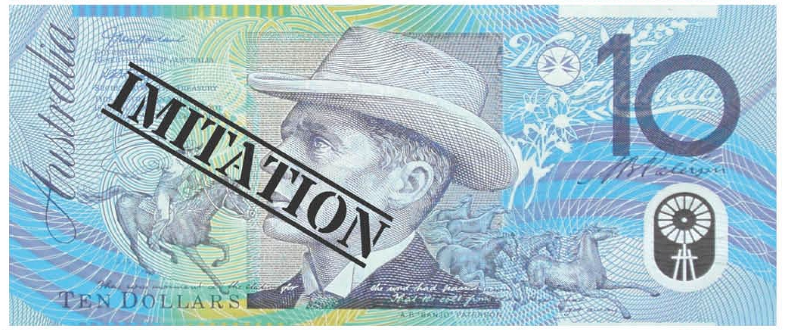 10 Dollar Australian Souvenir Note Pad Fake AUD Money - 1 Pack of 50 Sheets-1