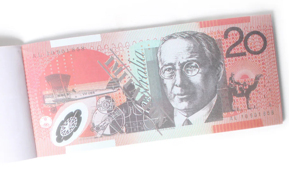 20 Dollar Australian Souvenir Note Pad Fake AUD Money - 1 Pack of 50 Sheets-4