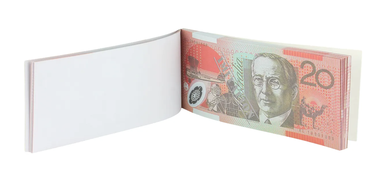 20 Dollar Australian Souvenir Note Pad Fake AUD Money - 1 Pack of 50 Sheets-2