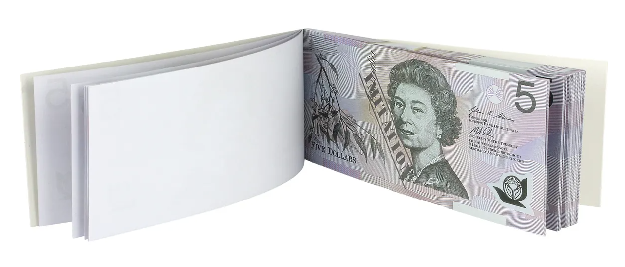 5 Dollar Australian Souvenir Note Pad Fake AUD Money - 1 Pack of 50 Sheets-2