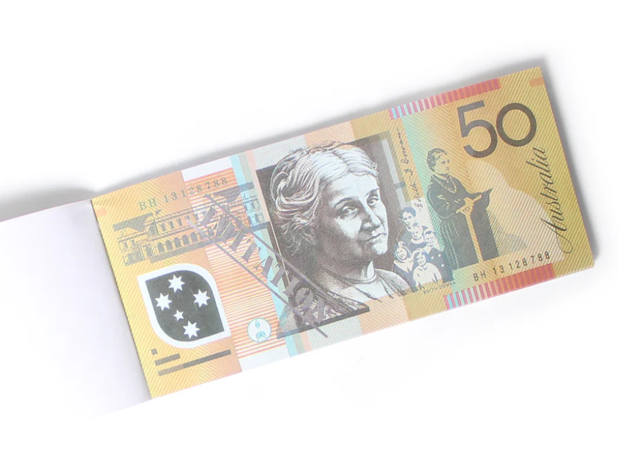 50 Dollar Australian Souvenir Note Pad Fake AUD Money - 1 Pack of 50 Sheets-3