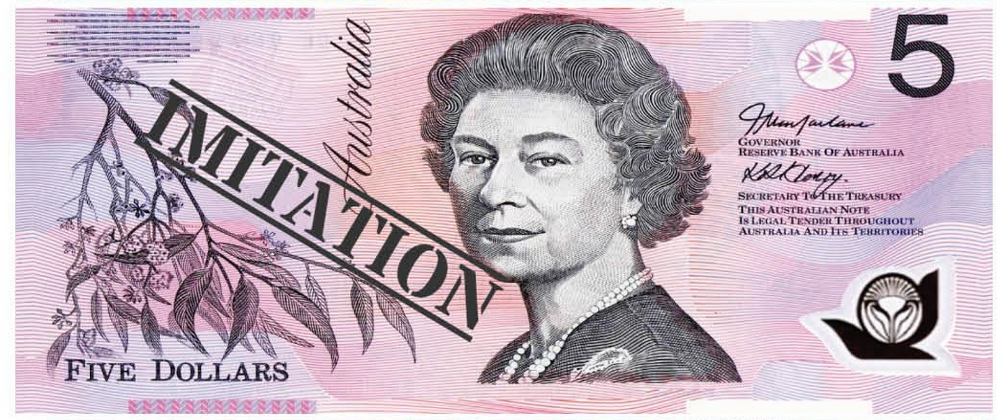5 Dollar Australian Souvenir Note Pad Fake AUD Money - 1 Pack of 50 Sheets-1