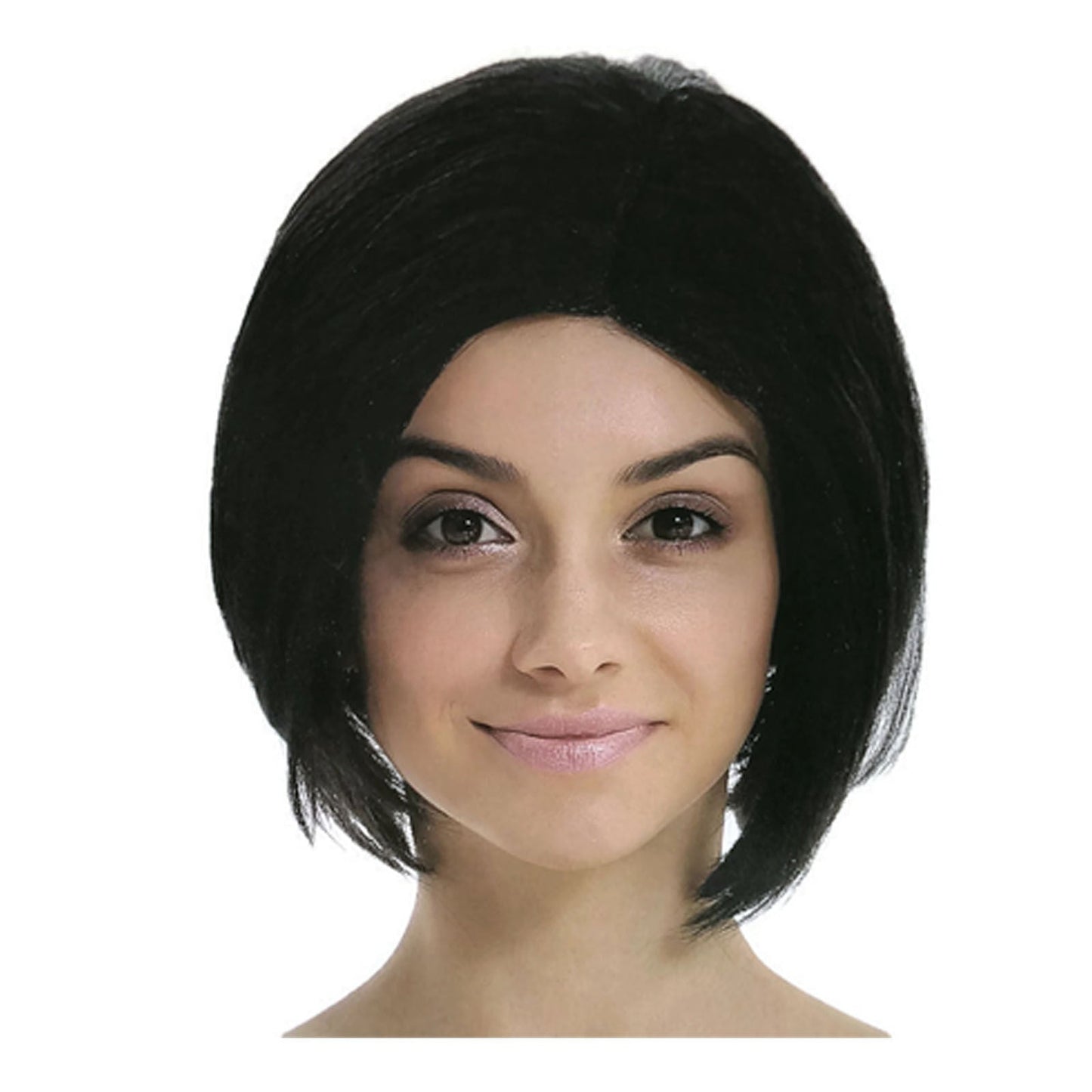 ASSYMETRICAL BOB WIG Funky Trendy Modern Cosplay Wigs Party Costume - Black-3