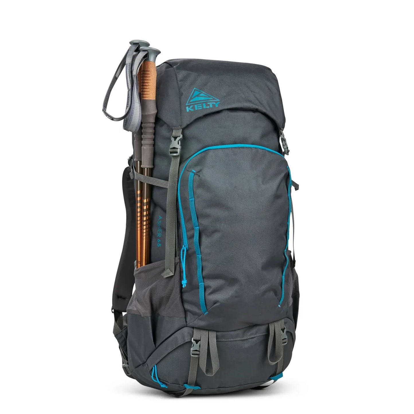 KELTY Asher 65L Backpack Bag Rucksack Hiking Camping in Beluga/Storm Blue-1