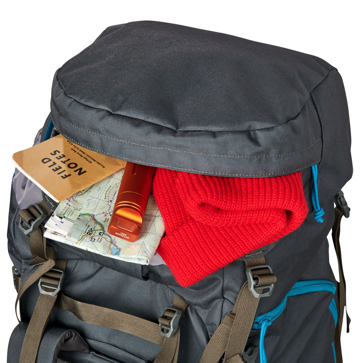 KELTY Asher 85L Backpack Bag Travel Hiking Camping Pack - Beluga/Stormy Blue