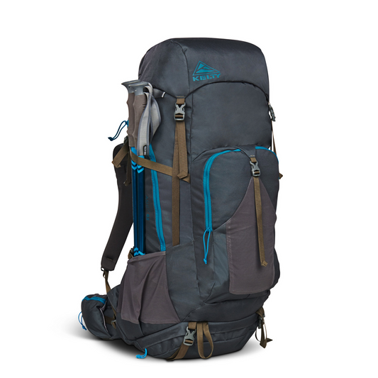 KELTY Asher 85L Backpack Bag Travel Hiking Camping Pack - Beluga/Stormy Blue
