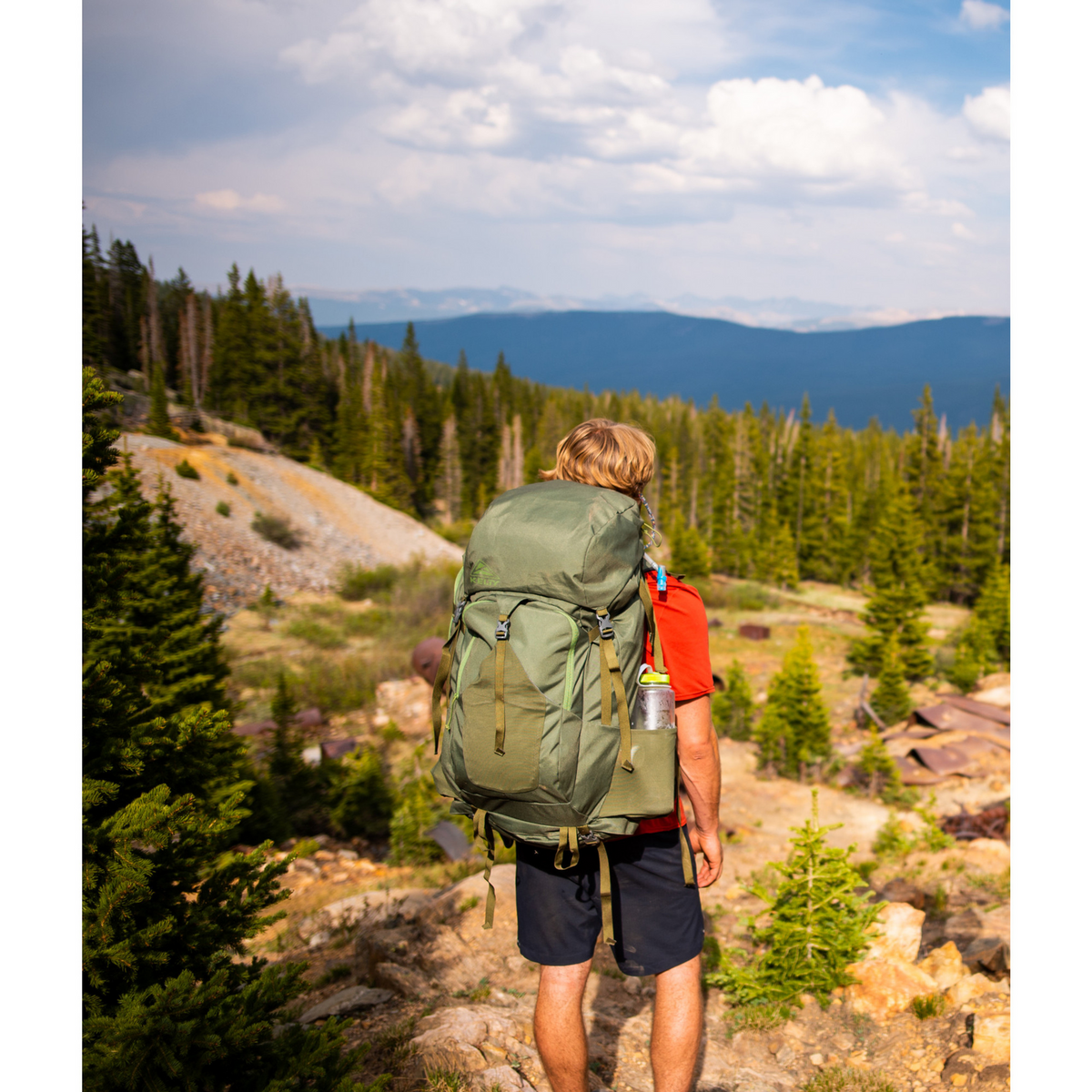 KELTY Asher 85L Backpack Bag Travel Hiking Pack - Winter Moss/Dill