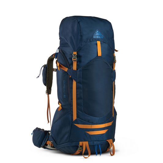 KELTY Glendale 85L Pageant Backpack Bag Hiking Camping Travel Pack in Blue/Cathay Spice