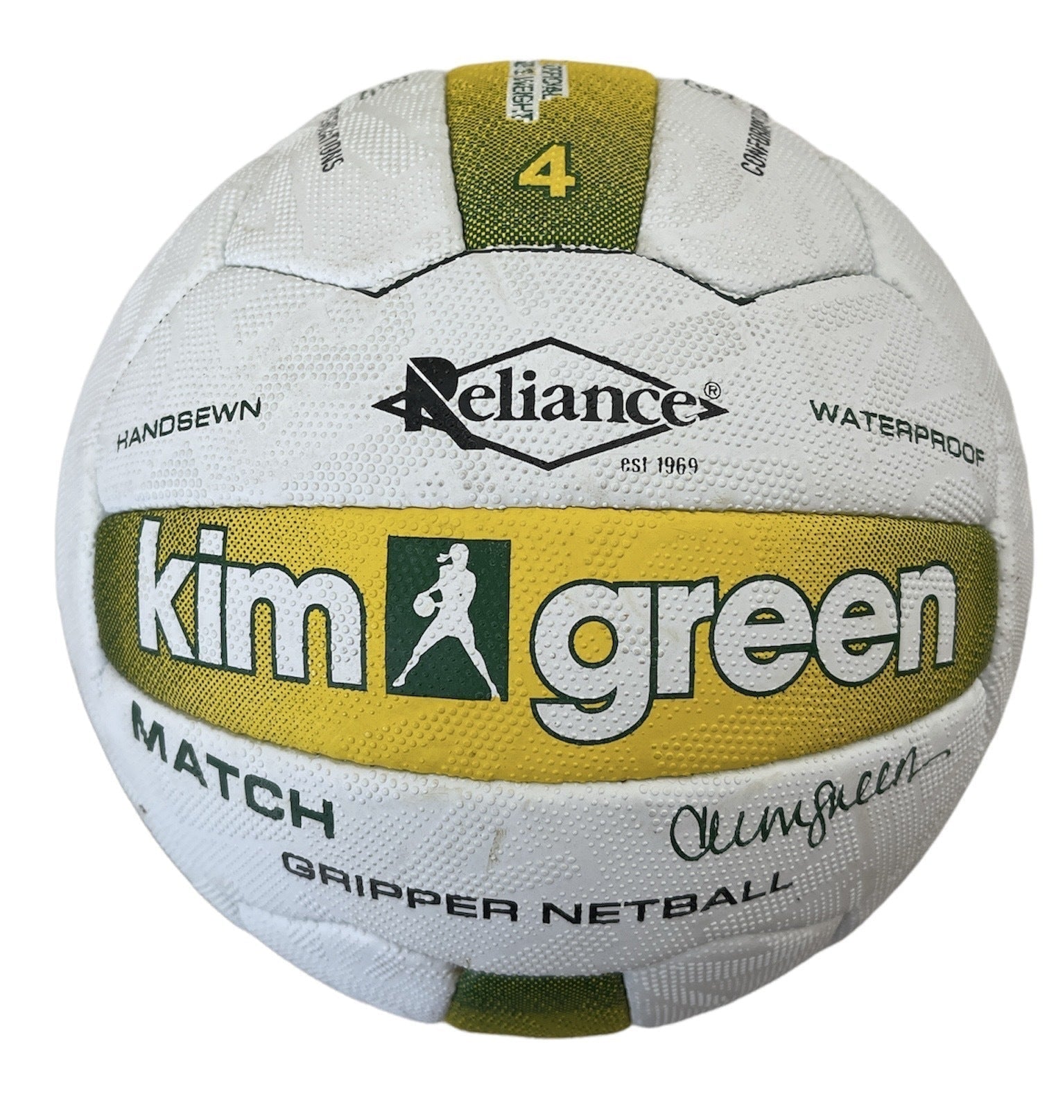 Kim Green Match Gripper Netball Hand Sewn Waterproof Net Ball Official Size 4-1