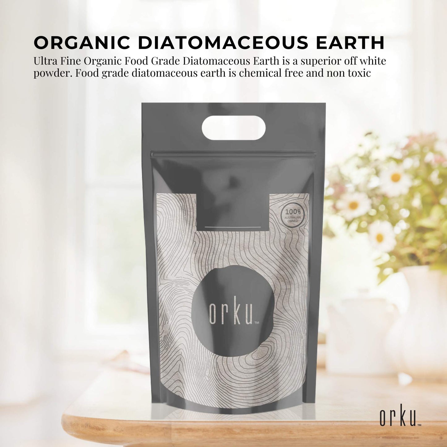 22.6Kg Organic Fine Diatomaceous Earth - Food Grade Fossil Shell Flour Powder-1