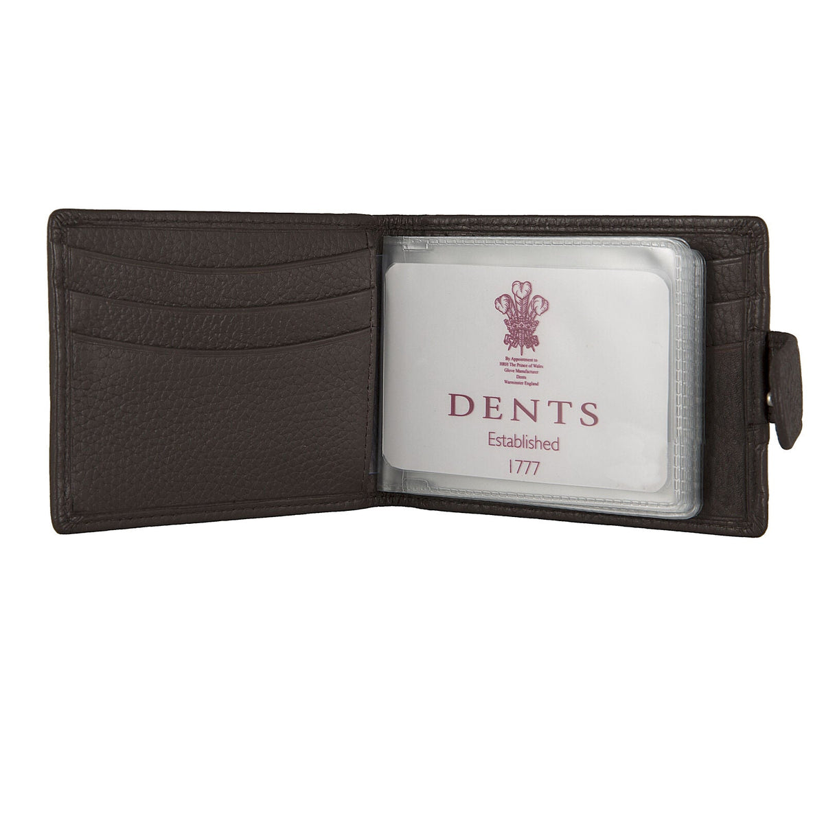 Dents Men's Pebble Grain Leather Card Holder with RFID Blocking and Tab