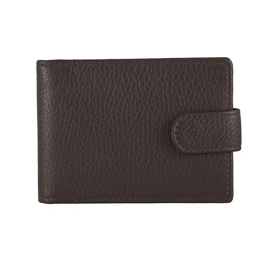 Dents Men's Pebble Grain Leather Card Holder with RFID Blocking and Tab