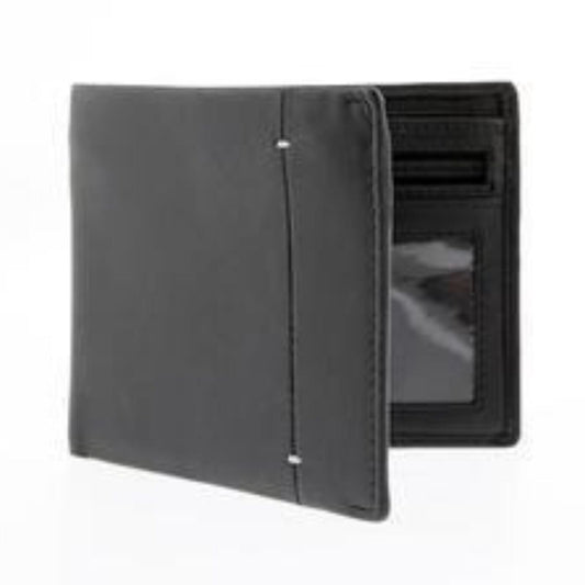 Dents Mens Soft Leather Billfold Wallet with RFID Blocking Protection - Black/Dove
