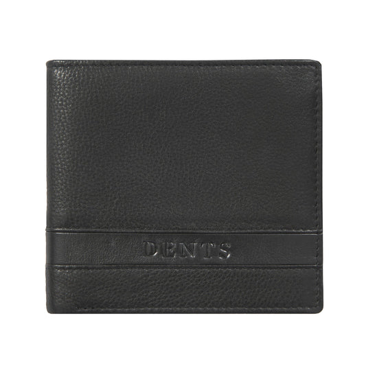 Dents Men's Pebble Grain Leather Bifold Wallet with RFID Blocking