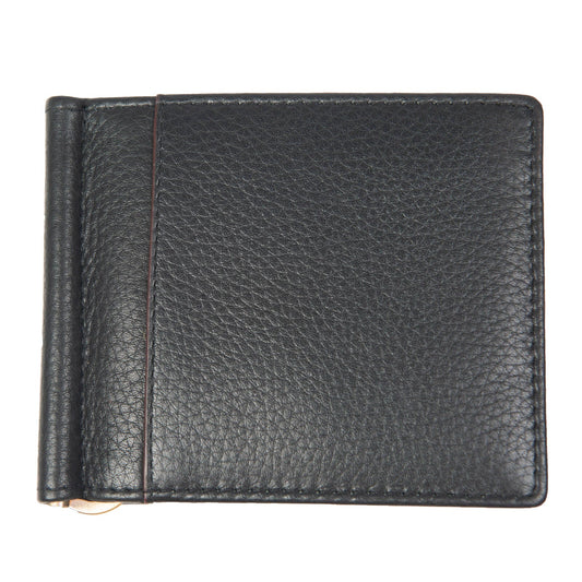 Dents Men's Pebble Grain Leather Bifold Wallet with Money Clip and RFID Blocking