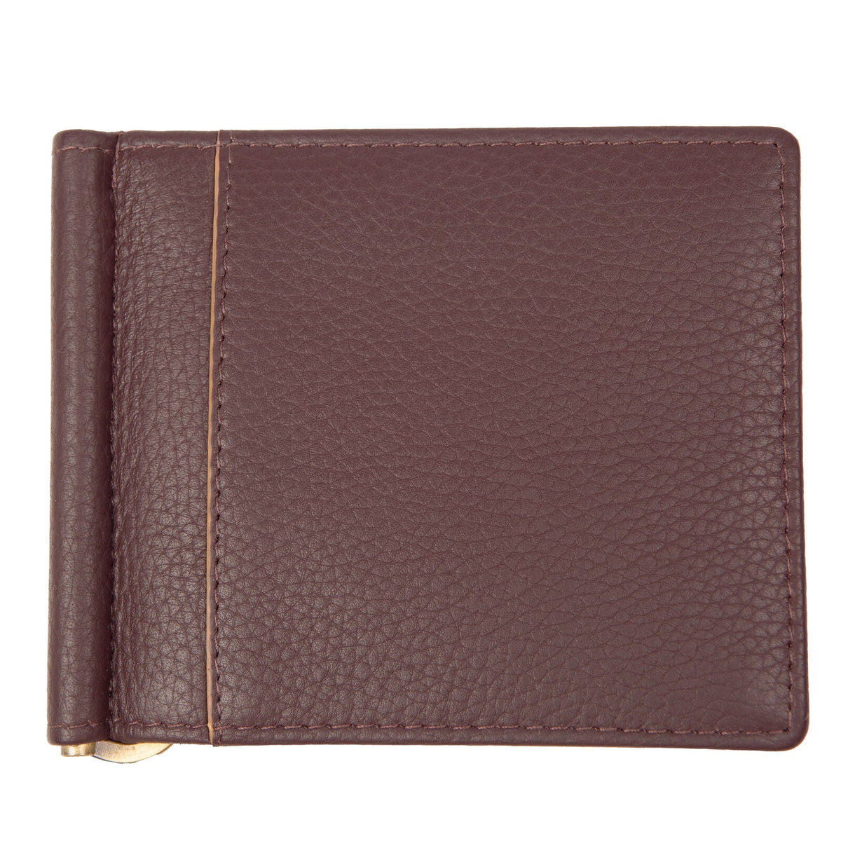 Dents Mens Pebble Grain Leather Bifold Wallet with Money Clip and RFID Blocking in Bordeaux/Light Tan