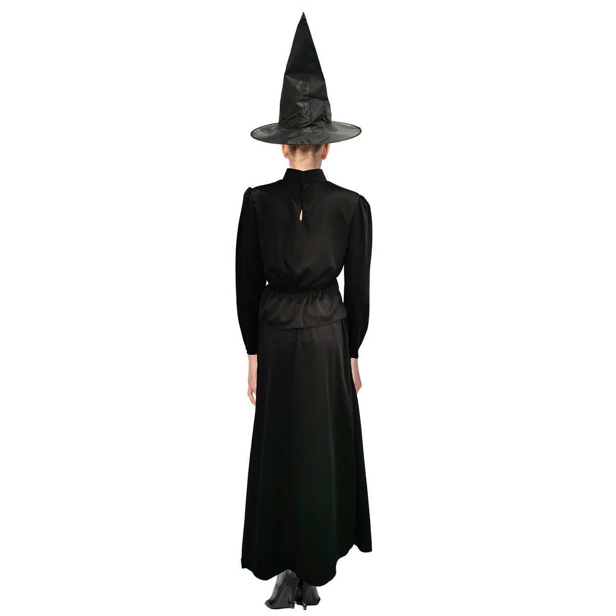 Classic Black Wicked Witch Costume Adult Halloween Book Week Long Dress Hat