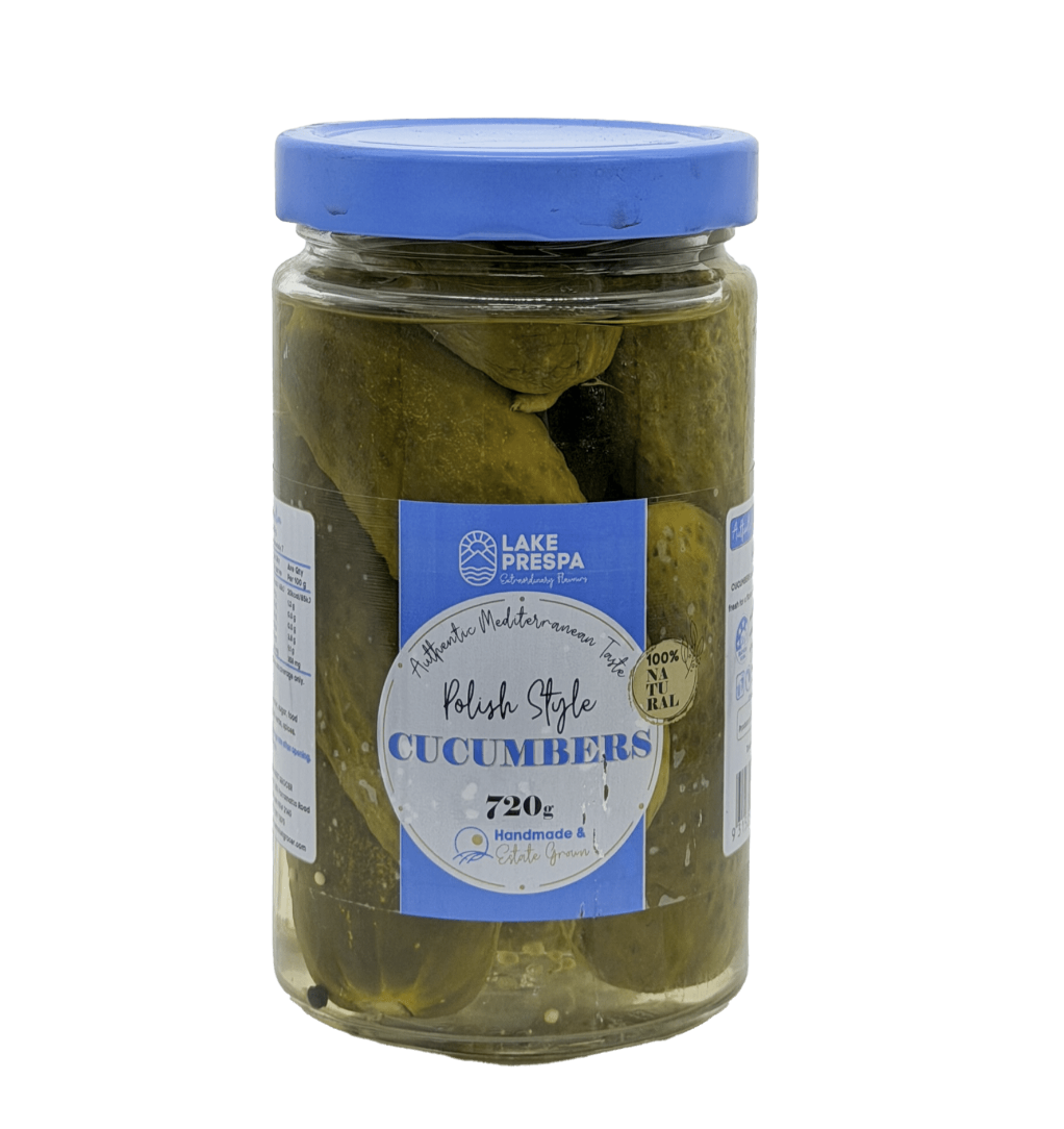 720g Lake Prespa Polish Style Pickled Cucumbers in Glass Jar - Product of North Macedonia