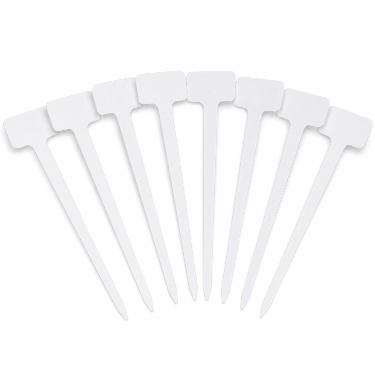 10x Garden Tee Plant Labels Seedling Seed Marker - White