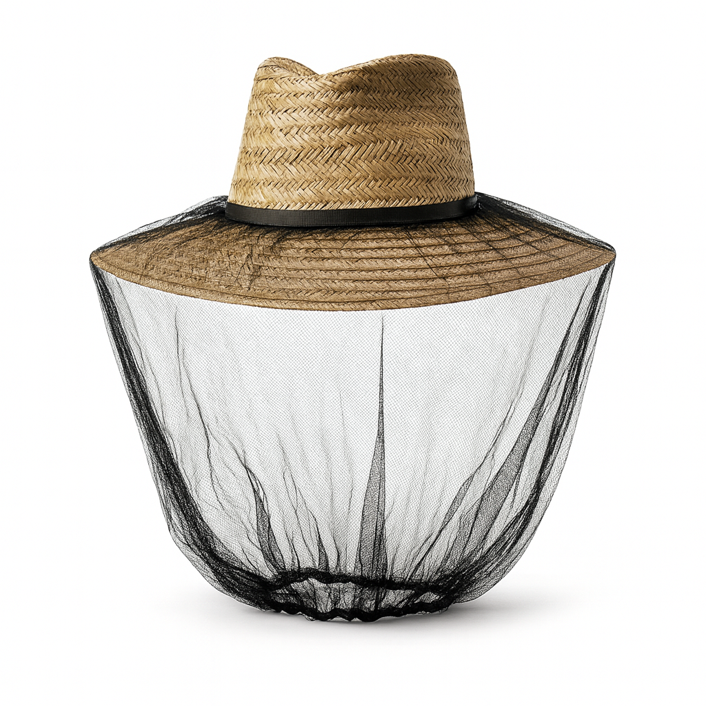 Mosquito Head Net Hat - Black (Mozzie Mesh Insect Protection/Fly Fishing)-0