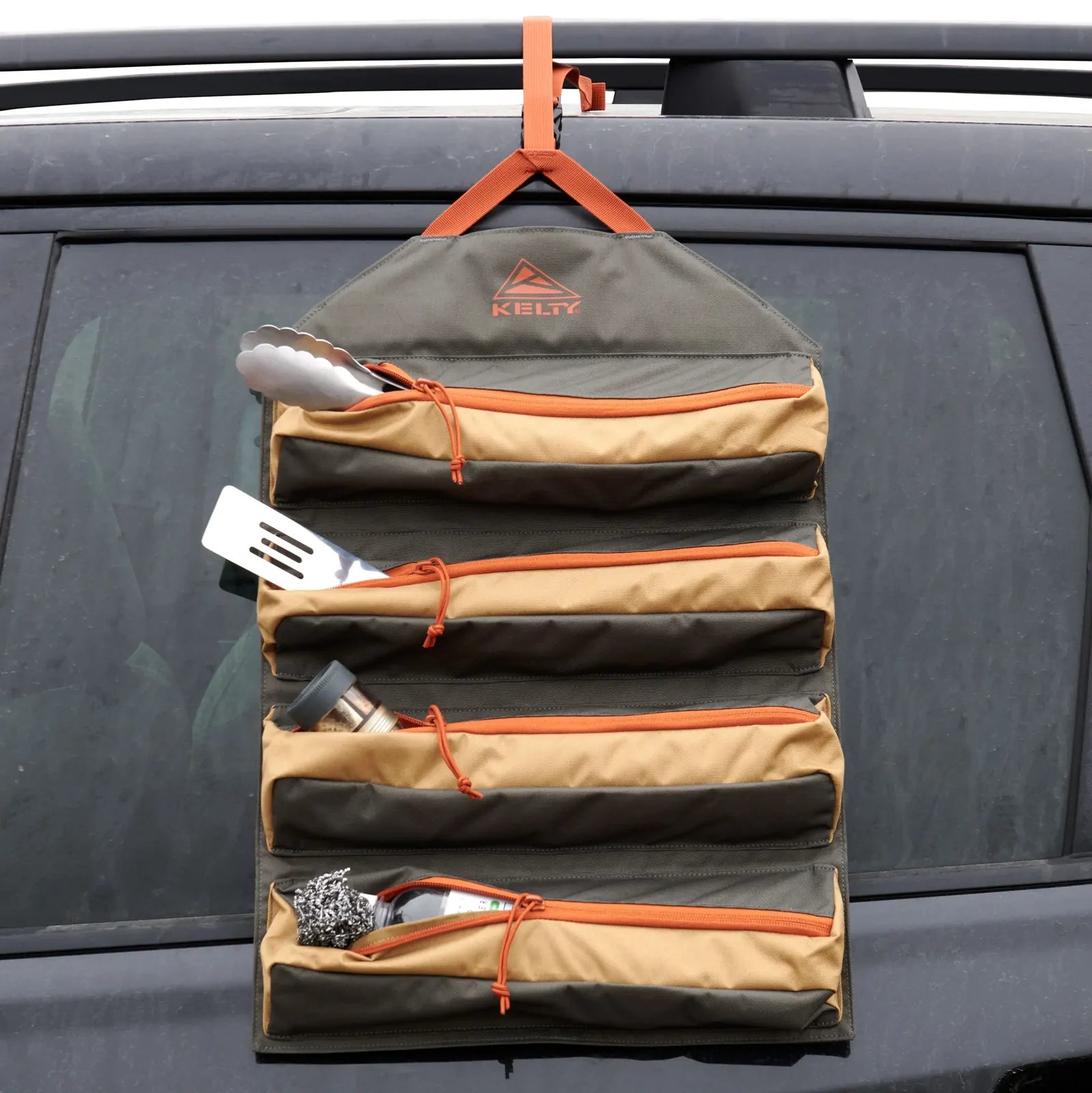 KELTY Chef Roll Kitchen Tool Organizer for Camping Travelling in Beluga/Dull Gold-4