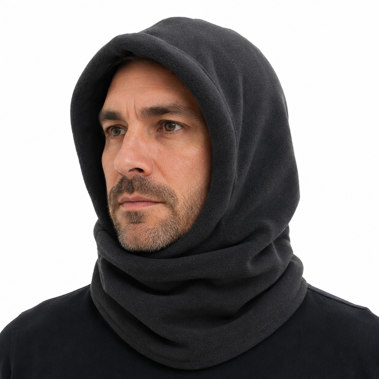 THERMAL Fleece BALACLAVA Beanie Ski Face Mask Hat Neck Motorbike Snowboard Hood - Grey
