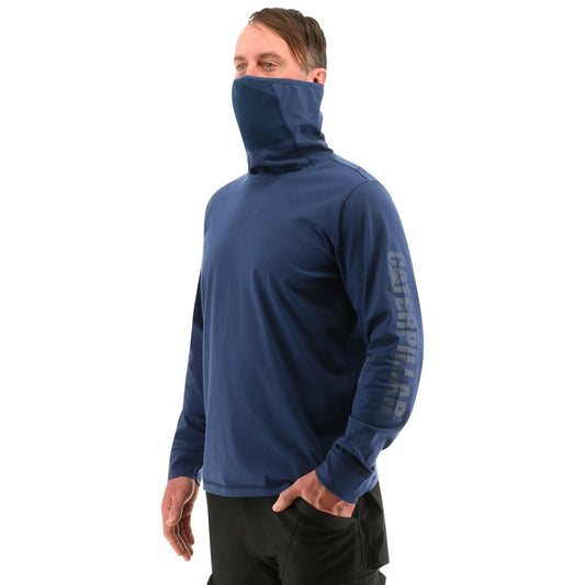Caterpillar Mens ViralOff¨ Long Sleeve Gaiter Tee with Face Covering Top Shirt CAT-10