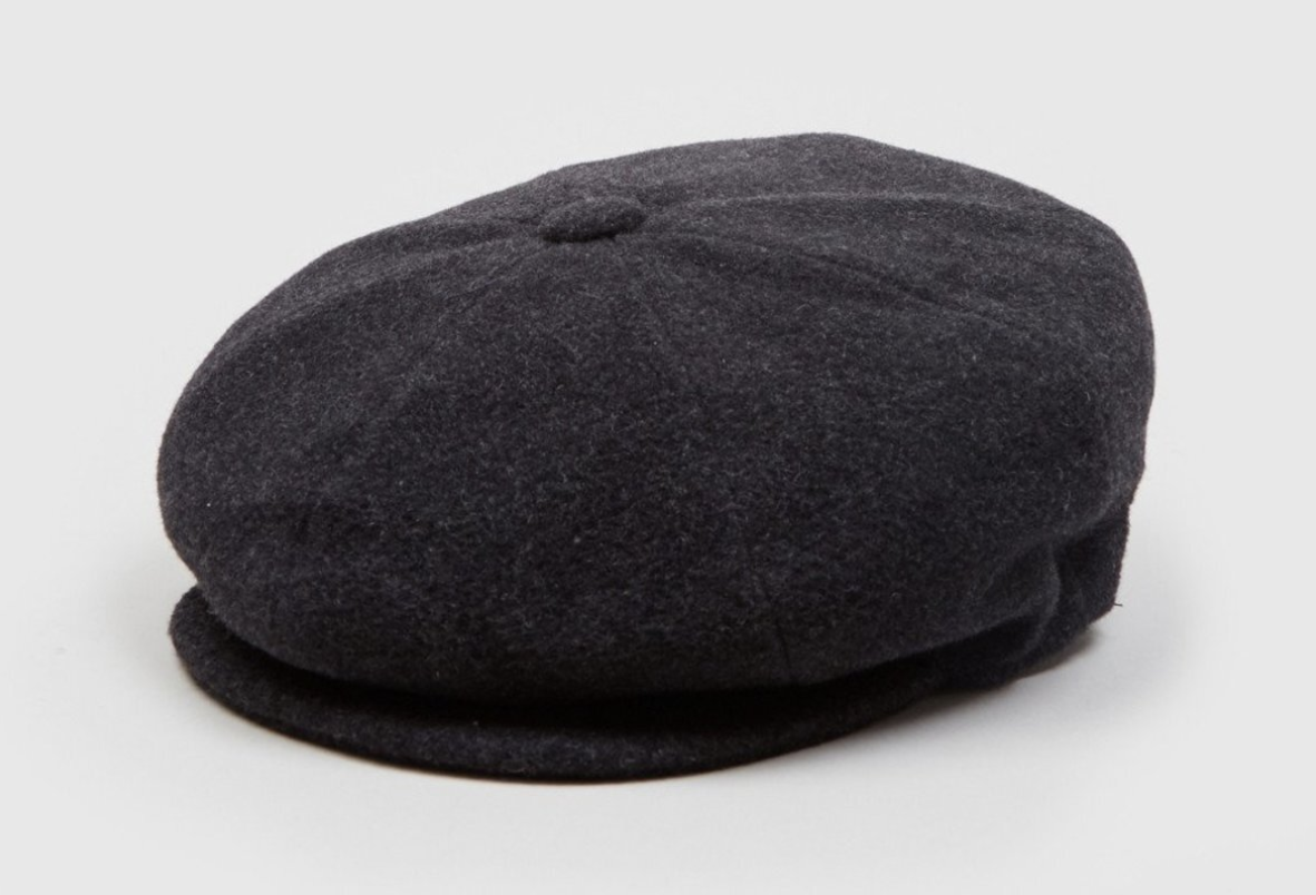 Bailey Mens Galvin Ivy Newsboy Flat Cap Hat - Grey Wool-0
