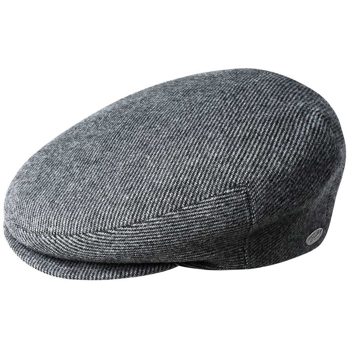 Bailey Mens Lord Wool Twill Ivy Flat Cap Hat Made In Italy - Charcoal-1