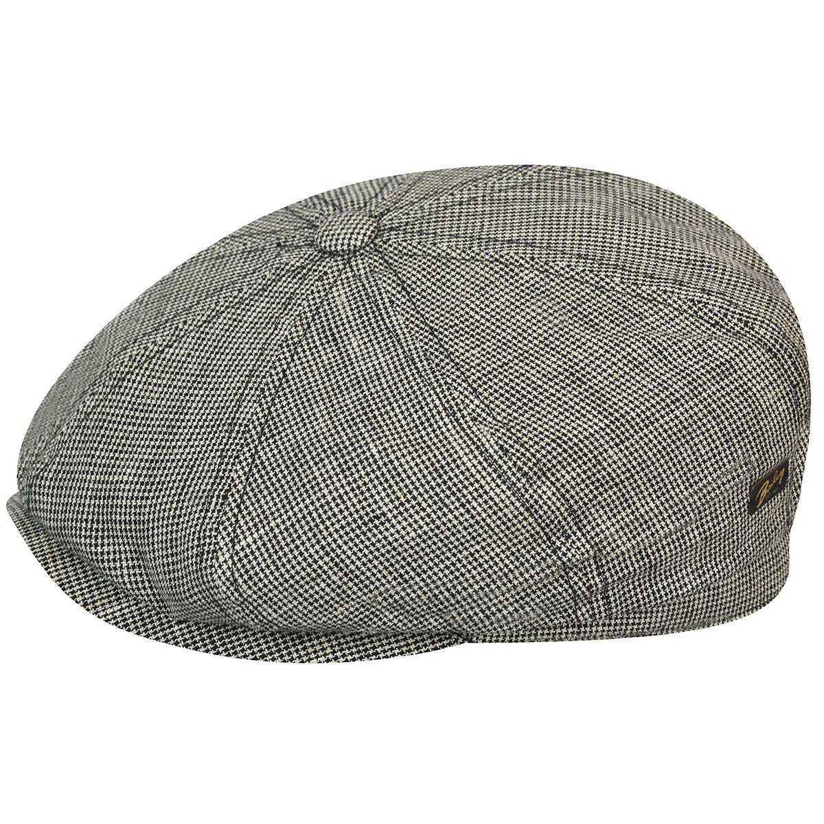 Bailey Mens Rockburn Ivy Newsboy Flat Cap Hat - Grey/Black/Taupe-1