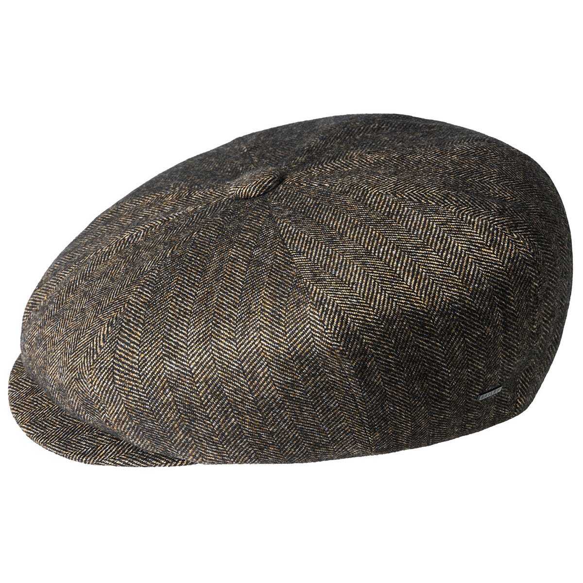 Bailey Mens Beech Ivy Newsboy Flat Cap Classic Wool Fabric Hat - Brown-1