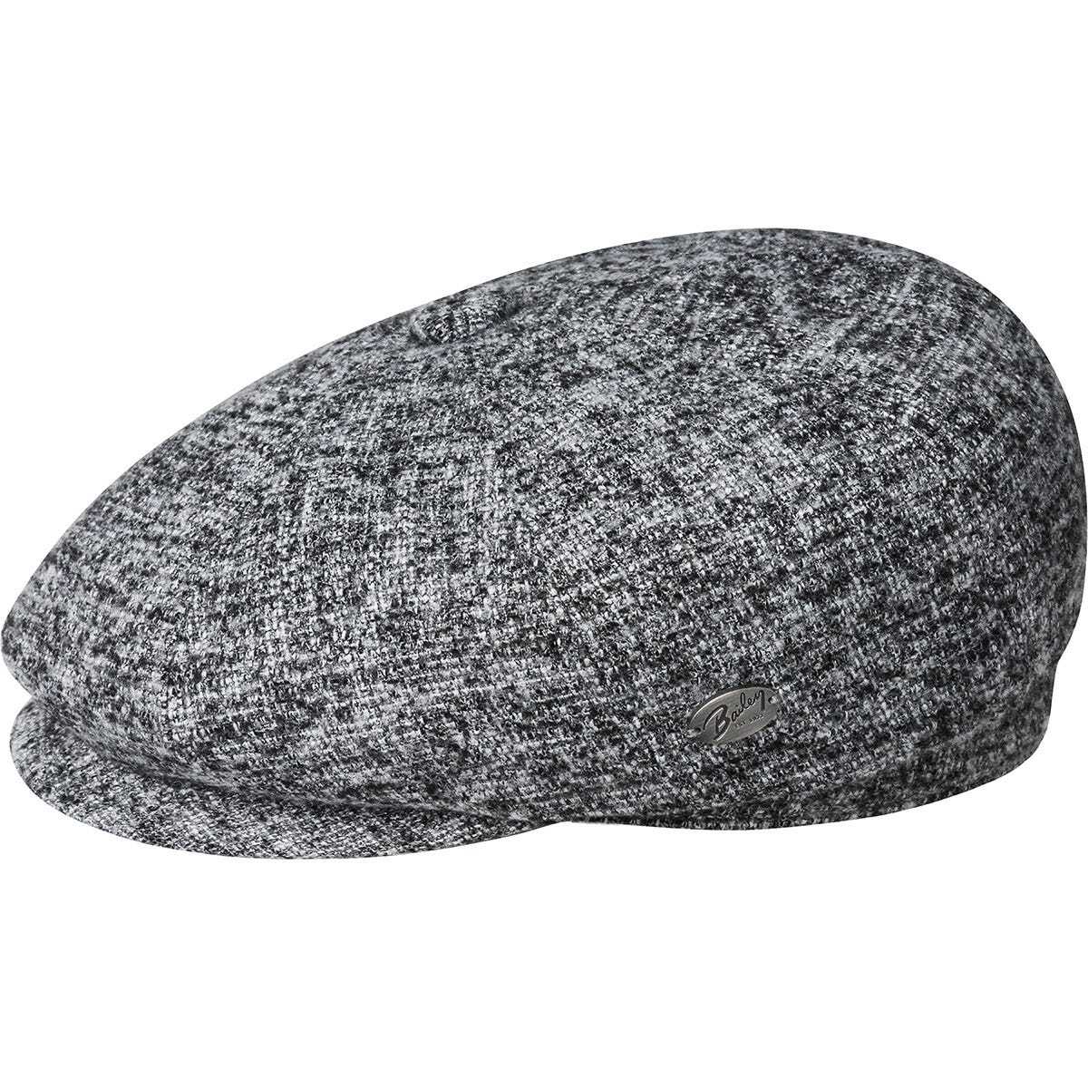 Bailey Mens Kyan Ivy Newsboy Flat Cap Fold Down Convertible Ear Flap - Charcoal-1