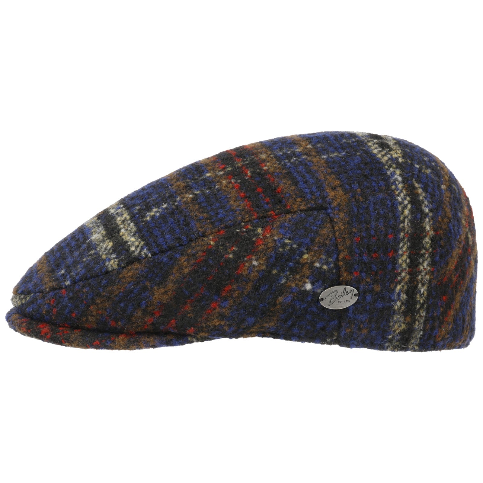 Bailey Mens Liston Ivy Newsboy Classic Flat Cap Multicolor Plaid - Black Multi-0