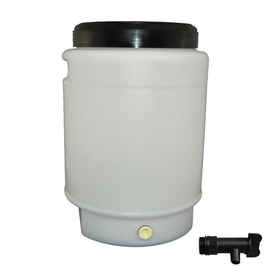 25L Fermenter Keg + Lid + Tap - HDPE Plastic Drum Food Grade Brewing Barrel-0