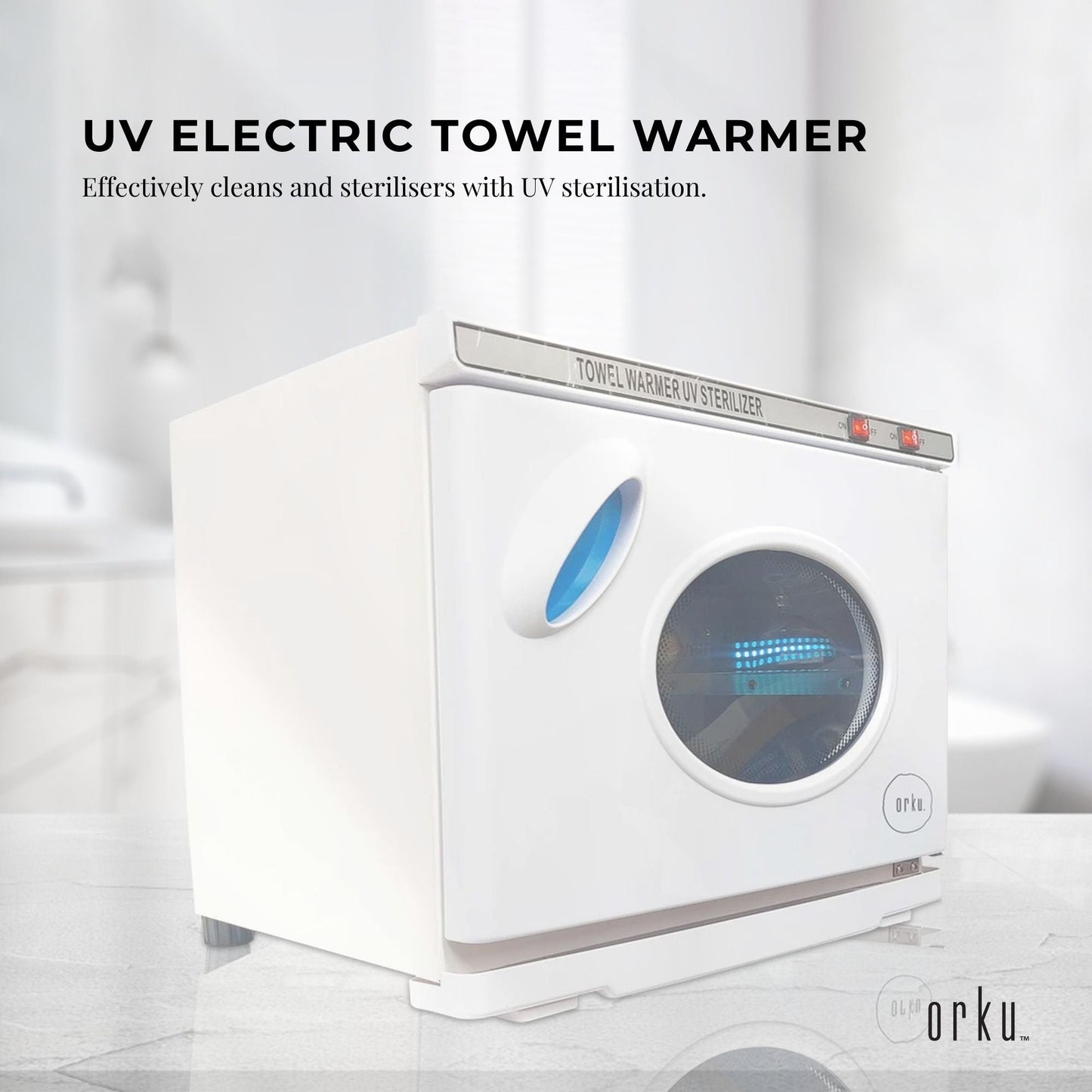 25L White UV Electric Towel Warmer Steriliser Cabinet Beauty Spa Heat Sanitiser-1