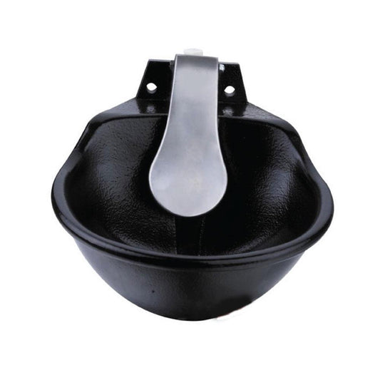 25cm Cattle Drinking Bowl - Iron Cast Mounted Automatic Water Cow Horse Trough-0