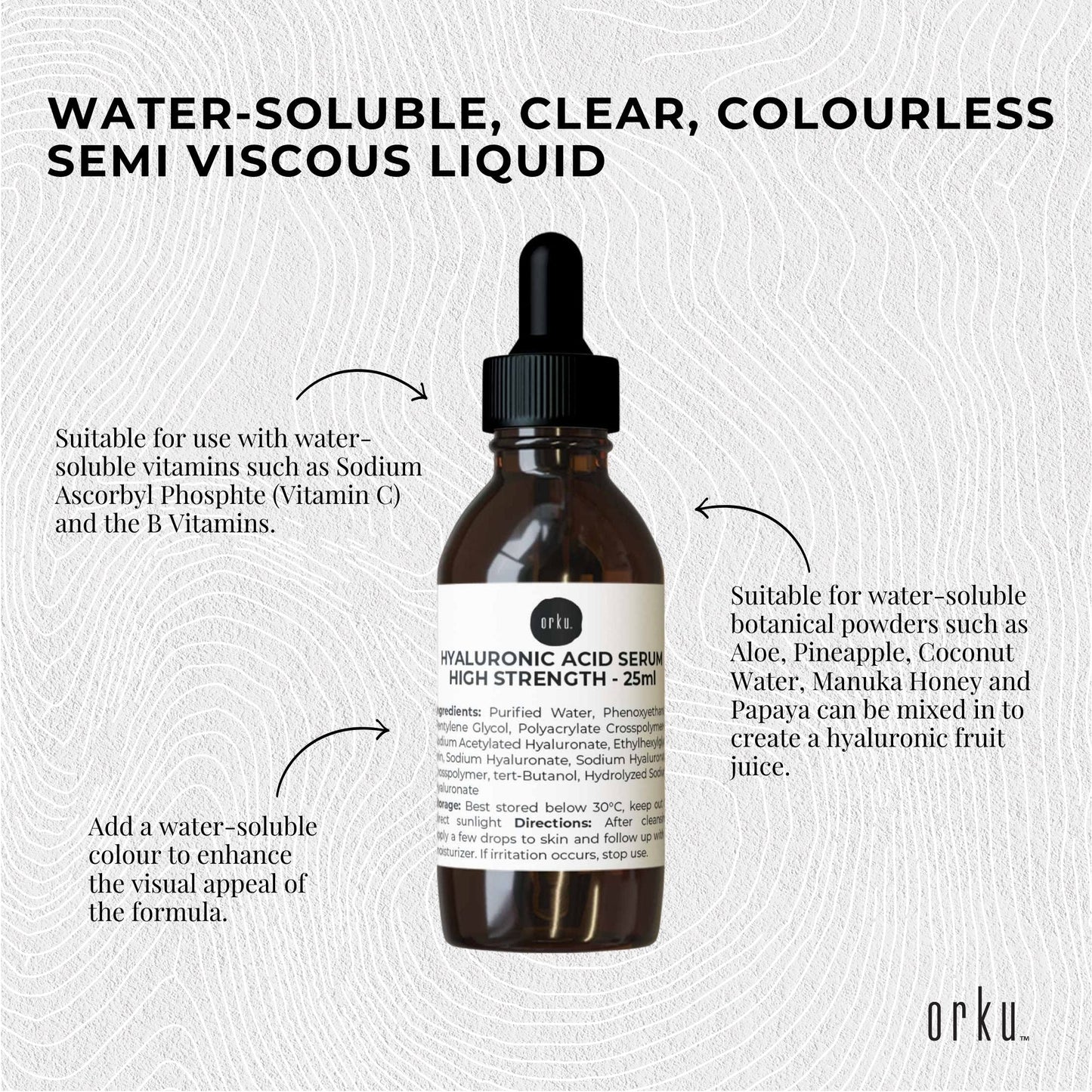 25ml Hyaluronic Acid Serum - High Strength Cosmetic Face Skin Care-4